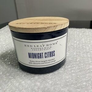 Red Leaf Home, Midnight Citrus - Wooden Wick Candle Jar